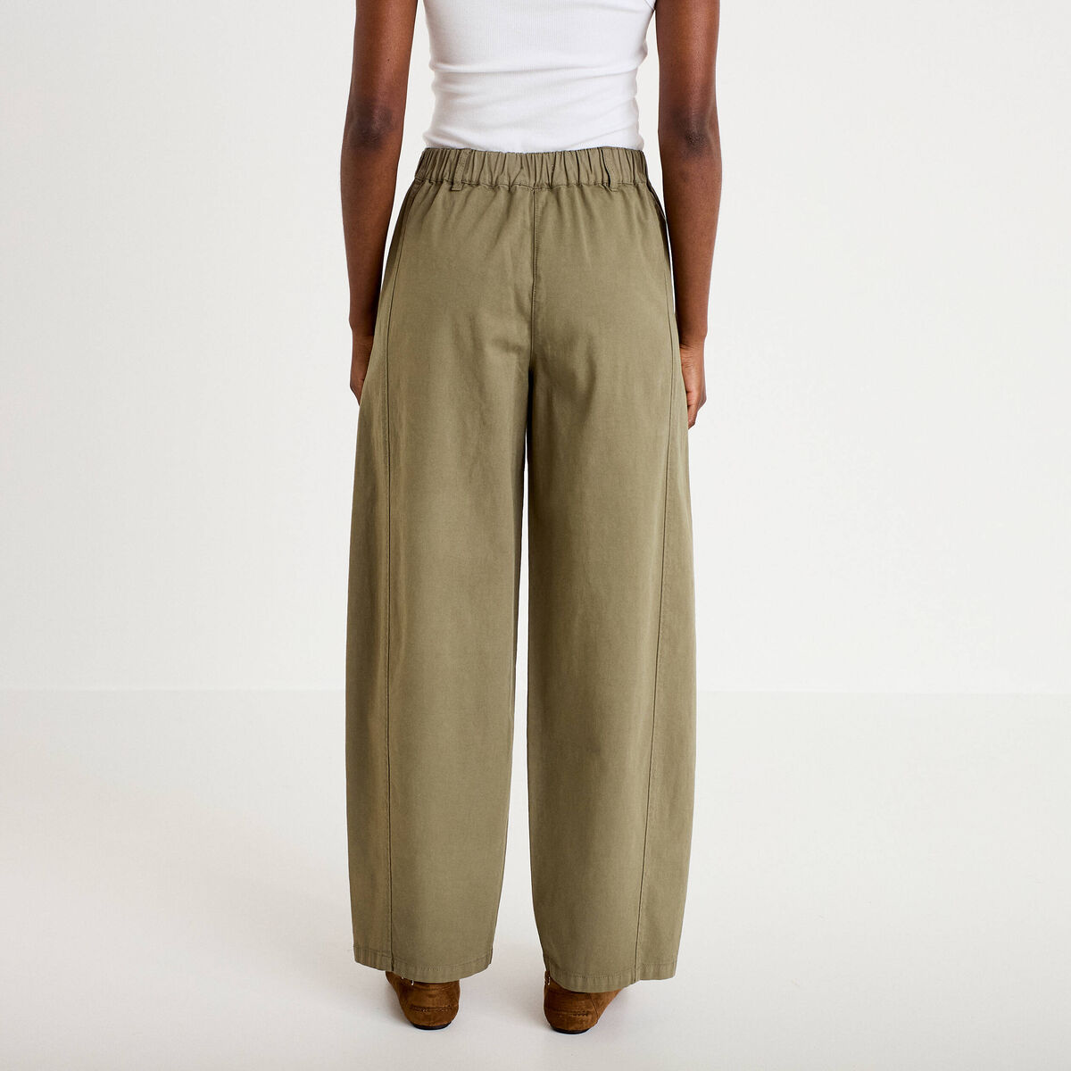 Pantalon vert kaki femme