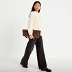 Pull sans manches ivoire femme