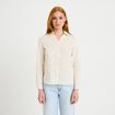 Chemise col classique ecru femme