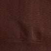 Sweat droit col rond d&eacute;tail dentelle marron fonc&eacute; femme
