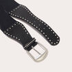 Ceinture large &agrave; d&eacute;tails clout&eacute;s noir femme