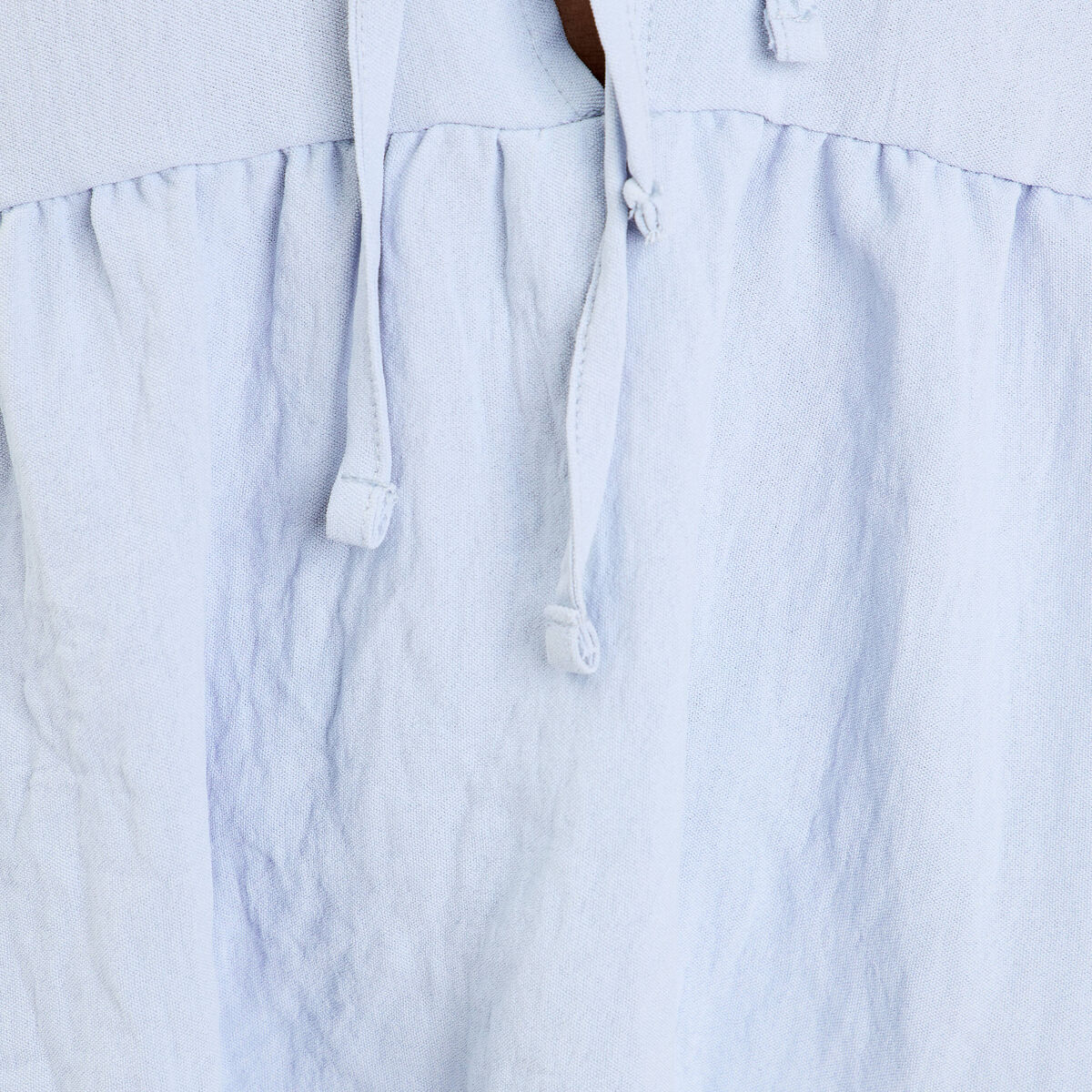 Blouse col claudine denim snow gris femme