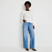 Top p&eacute;plum ajust&eacute; manches longues ecru femme