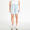 Short flare brod&eacute; Bridgerton bleu clair femme