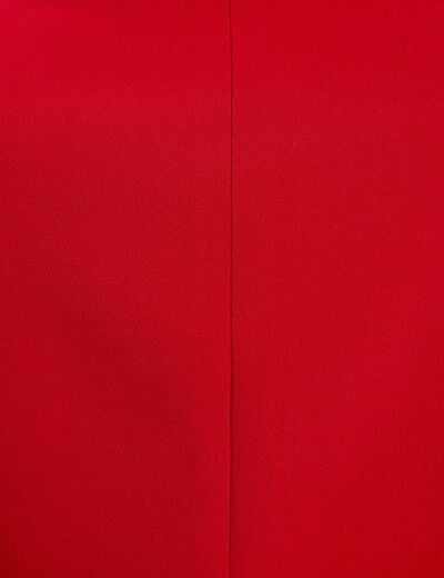 Blazer col tailleur manches longues rouge femme