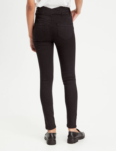 Jeans slim push-up denim noir femme