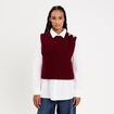 Pull sans manches violet fonc&eacute; femme