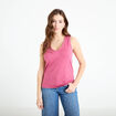 D&eacute;bardeur col v vieux rose femme