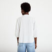 Blouse ample col v manches 3/4 ecru femme