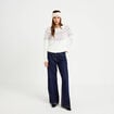 Pull manches longues ecru femme