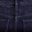 Pantalon droit en velours bleu marine femme