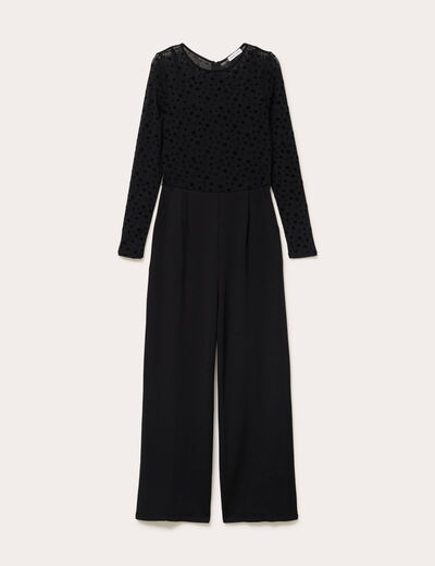 Combinaison aspect dentelle noir femme