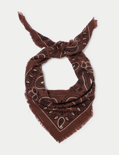 Foulard marron fonc&eacute; femme