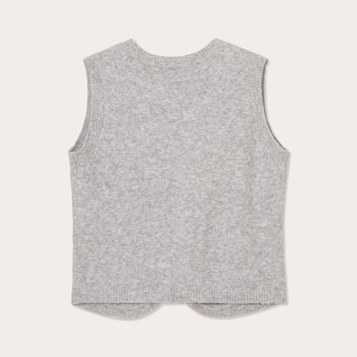Gilet sans manches ajust&eacute; gris clair femme