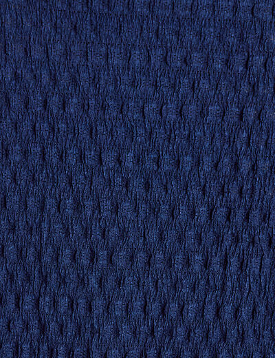 Blouse col rond manches longues bleu fonc&eacute; femme