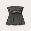 Bustier sans manches couleur argent femme