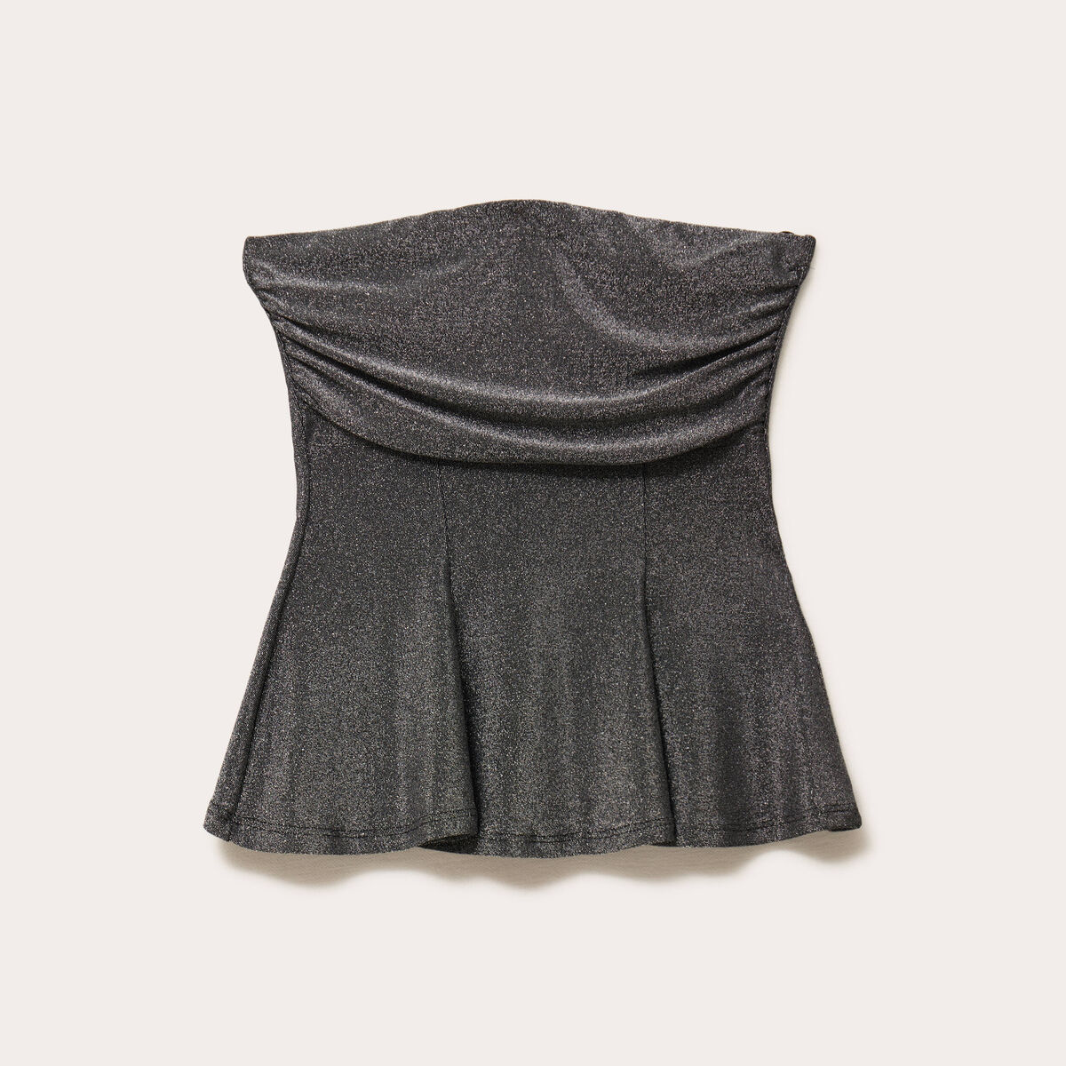 Bustier sans manches couleur argent femme