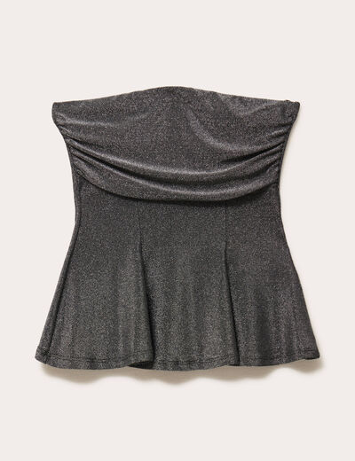 Bustier sans manches couleur argent femme