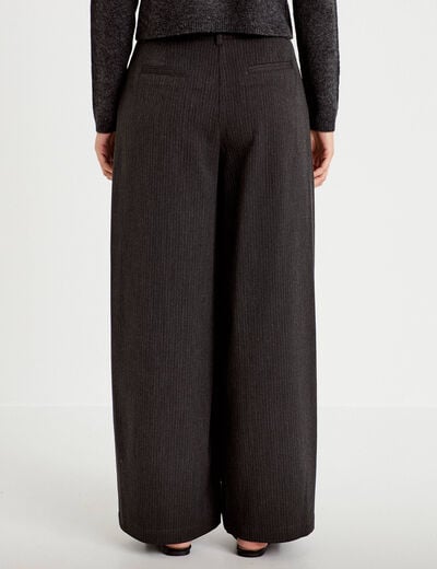 Pantalon bootcut taille haute gris fonc&eacute; femme
