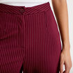 Pantalon large taille haute rouge femme