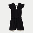 Combishort fluide noir femme