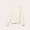 Pull &agrave; torsades ecru femme