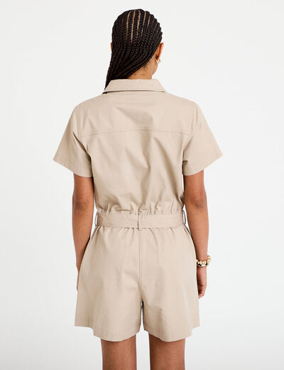 Combishort beige femme
