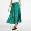 Jupe longue &eacute;vas&eacute;e vert femme