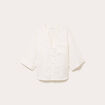 Blouse col V manches 3/4 ecru femme