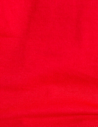 T-shirt col rond manches courtes rouge femme