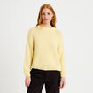 Pull manches longues jaune pastel femme