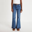 Jean bootcut taille standard denim stone femme