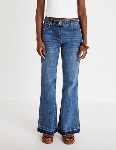 Jean bootcut taille standard denim stone femme
