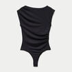 Body ajust&eacute; d&eacute;collet&eacute; sans manches noir femme