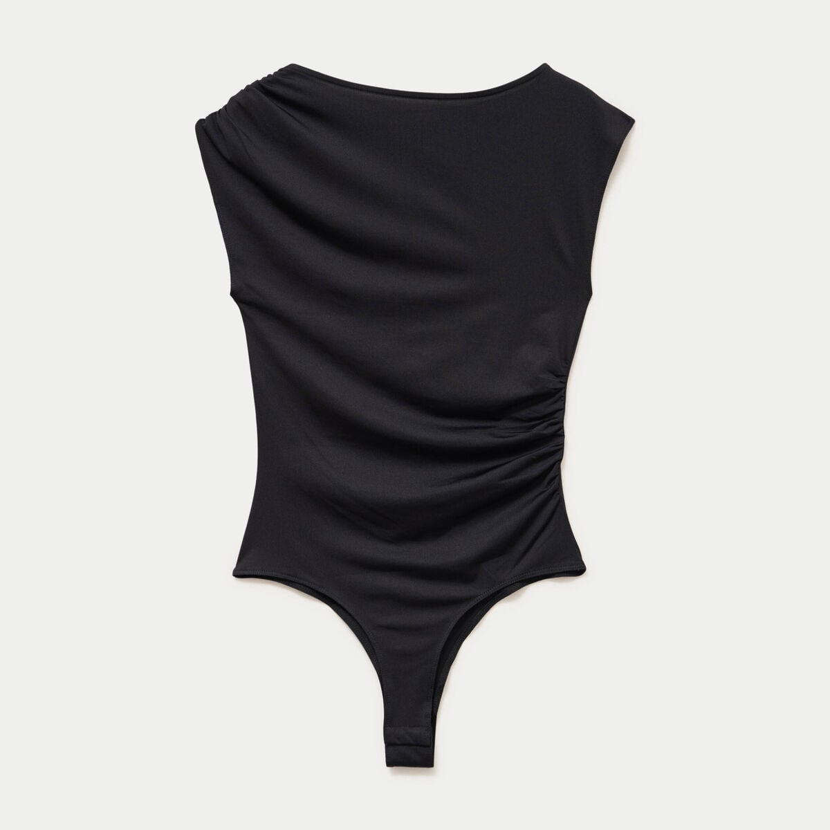 Body ajust&eacute; d&eacute;collet&eacute; sans manches noir femme