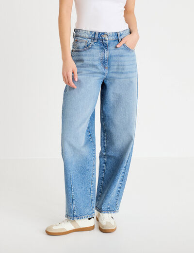 Jeans baggy taille basse denim triple stone femme