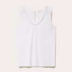 D&eacute;bardeur col v blanc femme