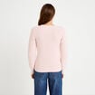 Pull manches longues brillant rose clair femme