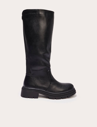 Bottes chelsea crant&eacute;es noir femme