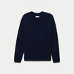 Pull col v manches longues bleu marine femme
