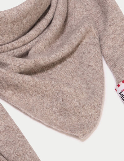 Foulard taupe femme