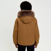 Parka col fausse fourrure amovible marron fonc&eacute; femme