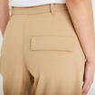 Pantalon barrel beige femme