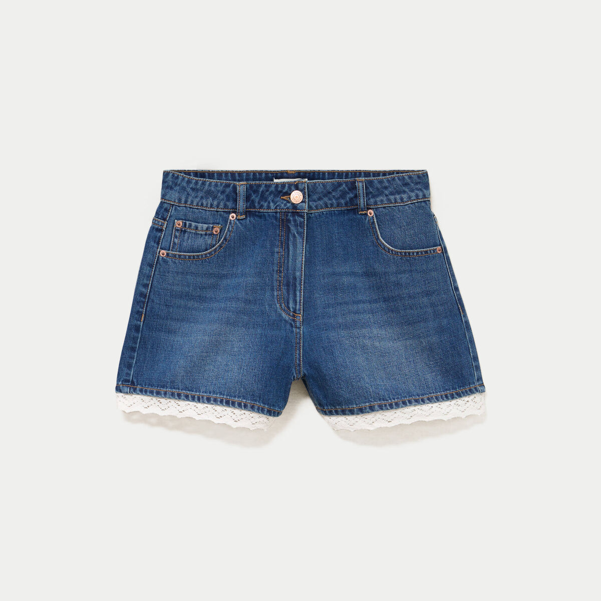 Short en jean denim stone femme