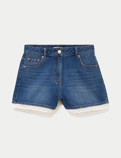 Short en jean denim stone femme