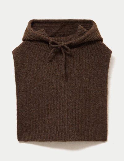 Cache-cou marron fonc&eacute; femme