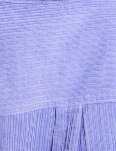 Surchemise oversize col chemise en coton mauve femme
