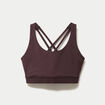 Brassi&egrave;re de sport fines bretelles marron fonc&eacute; femme