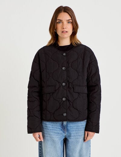 Veste ample manches longues noir femme
