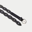 Ceinture large &agrave; d&eacute;tails clout&eacute;s noir femme